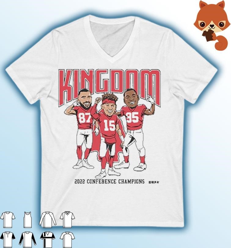 Kingdom Kansas City Chiefs 2022-2023 Conference Champions Caricatures Shirt
