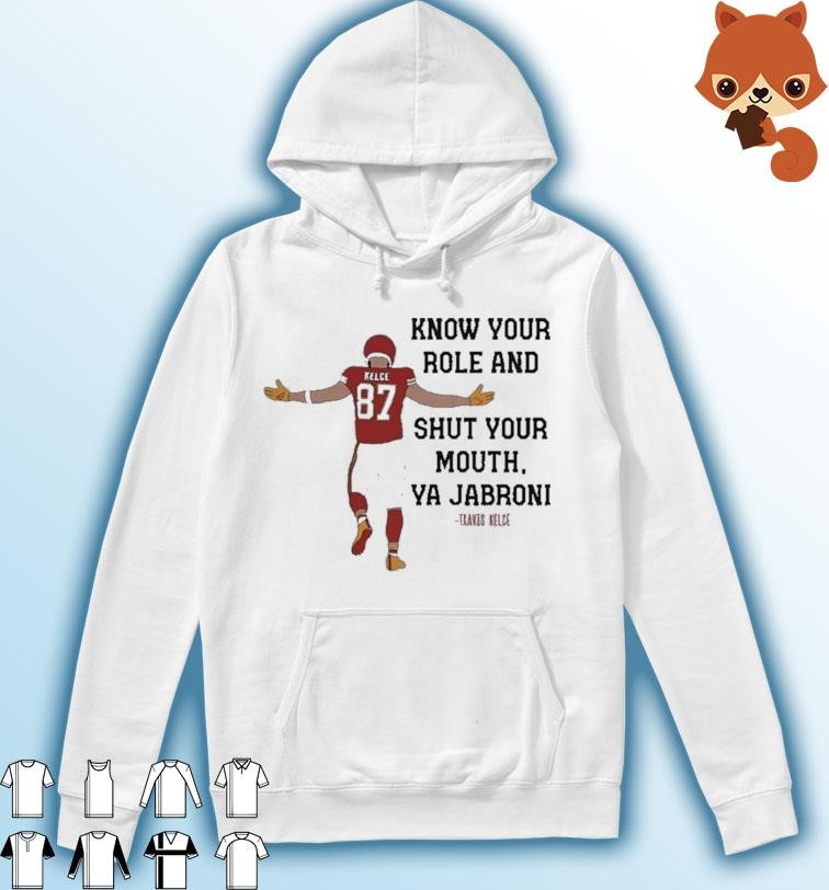 Know Your Role and Shut Your Mouth shirt Travis Kelce Quote AFC 2023 Hoodie.jpg