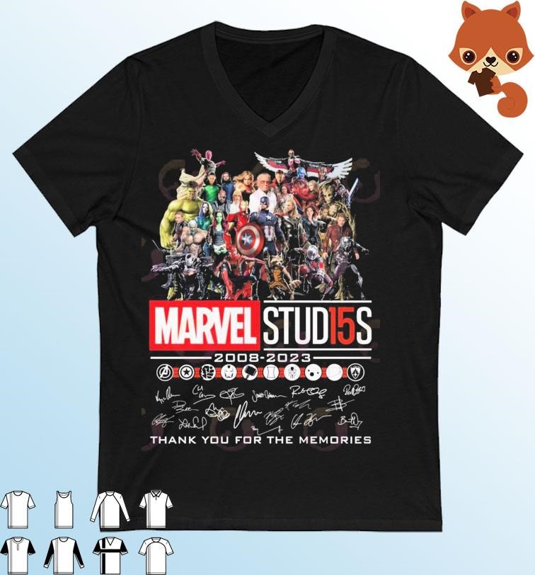 Marvel Stud15s 2008 – 2023 Thank You For The Memories T-Shirt