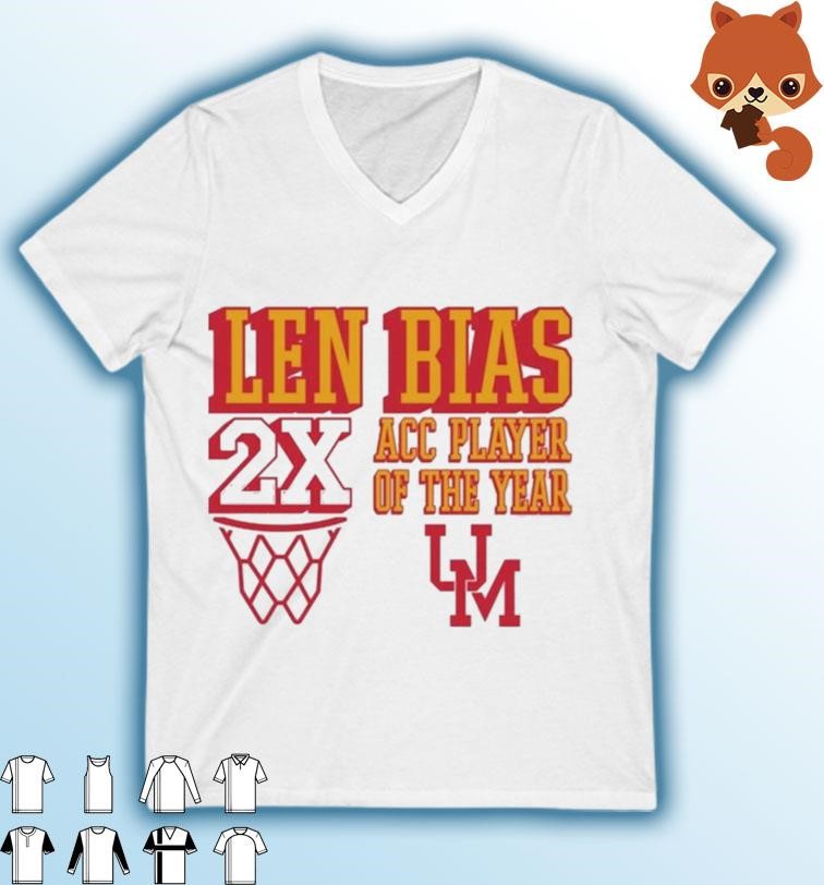 Maryland Terrapins Len Bias 2X ACC Player Of The Year Shirt