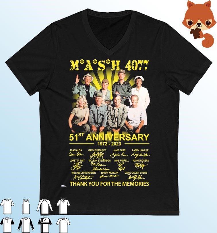 Mash 4007 51st Anniversary 1972-2023 Thank You For The Memories Signatures Shirt