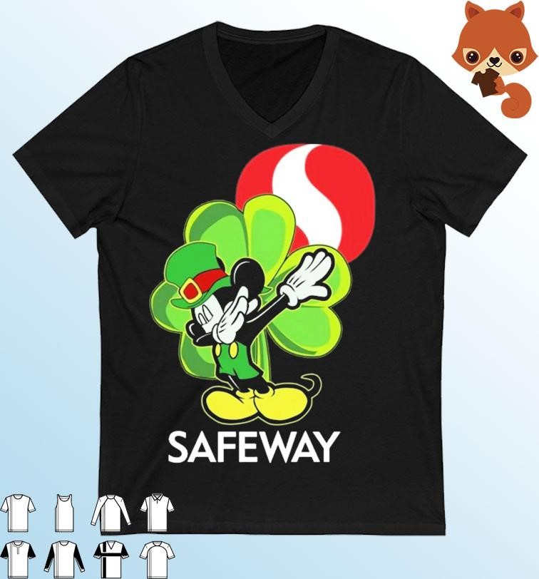 Mickey Mouse Dabbing Safeway Logo St Patricks Day Shirt