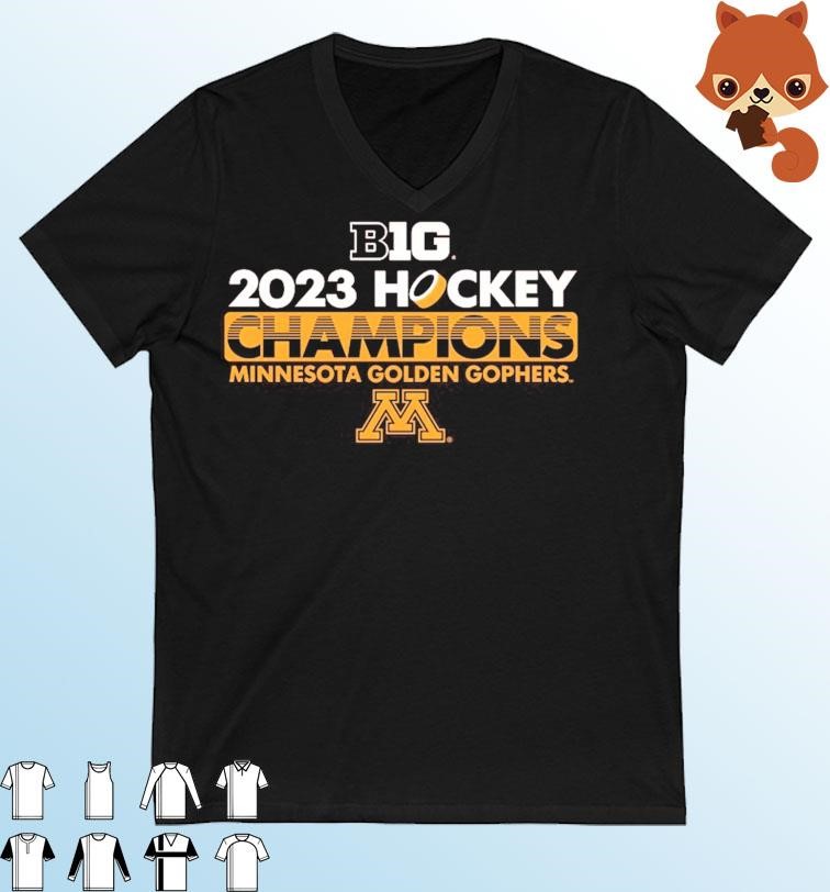 Minnesota Golden Gophers 2023 Big Ten Men's Hockey Regular Season Champions T-Shirt