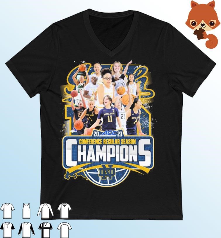 Notre Dame Women's Basketball Team 2023 ACC Conference Regular Season Champions Shirt