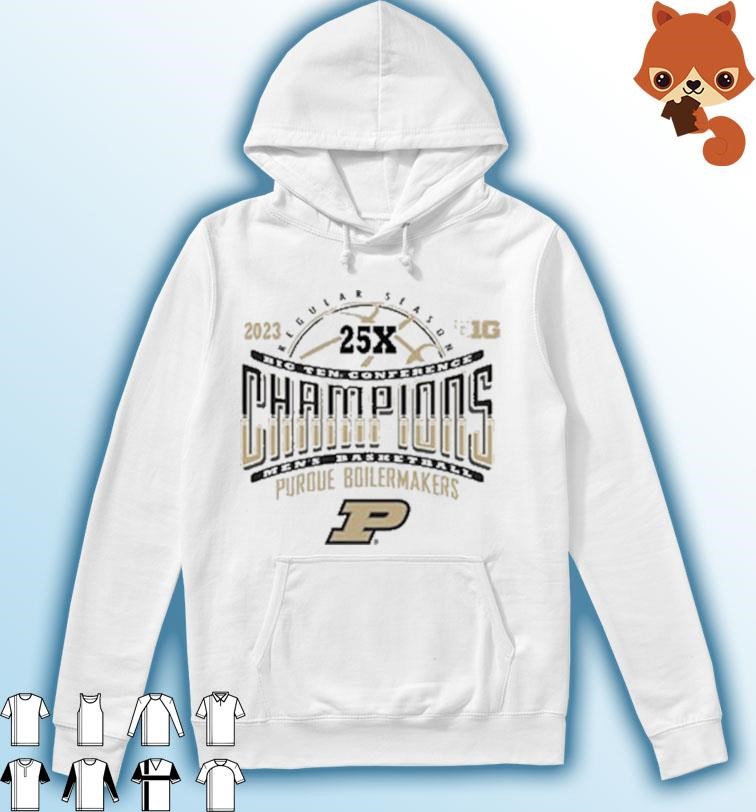 Official Purdue University Men's Basketball 25x Big 10 Champions Shirt Hoodie.jpg