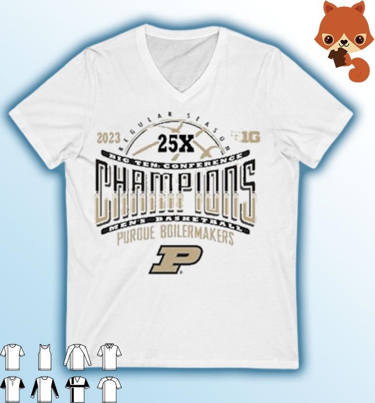 Official Purdue University Men's Basketball 25x Big 10 Champions Shirt