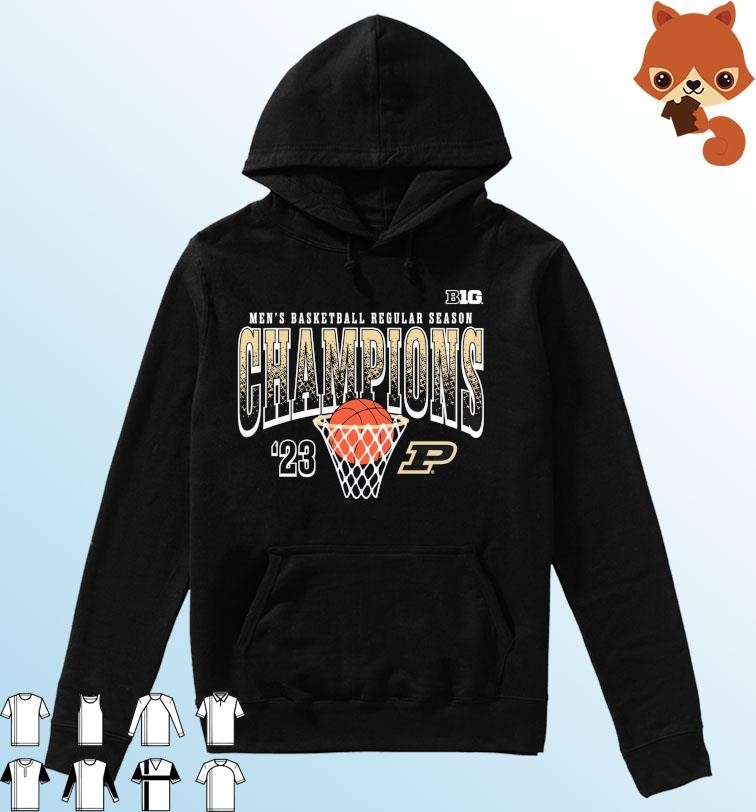 Purdue Boilermakers 2023 Big 10 Men's Basketball Regular Season Champions shirt Hoodie.jpg