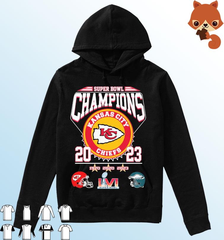 Super Bowl Champions 2023 Kansas City Chiefs 38-35 Philadelphia Eagles Shirt Hoodie