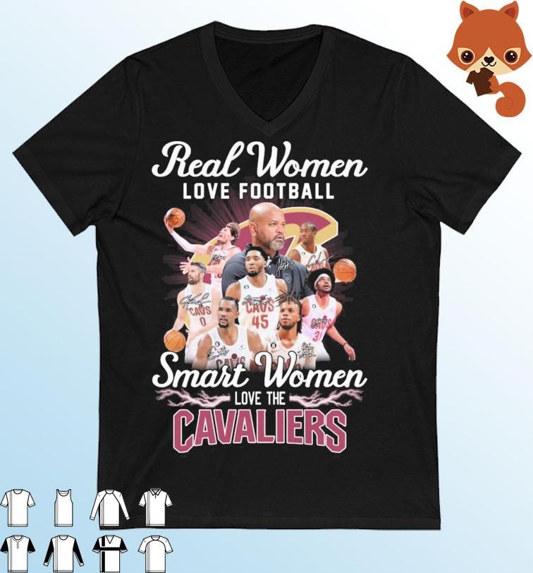 Real Women Love Basketball Smart Women Love The Cavaliers 2023 Signatures Shirt