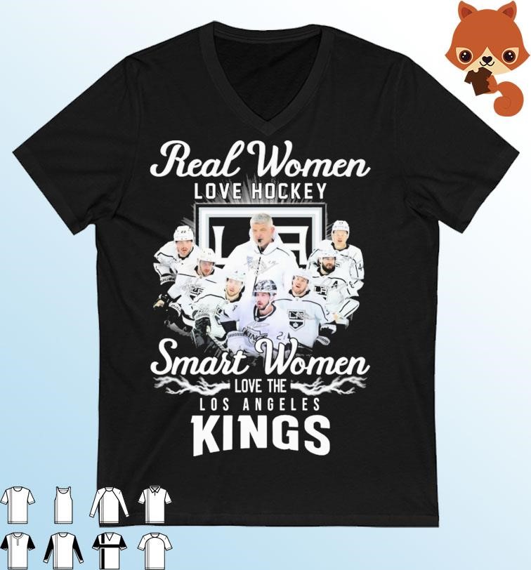 Real Women Love Hockey Smart Women Love The Los Angeles Kings 2023 Signatures Shirt