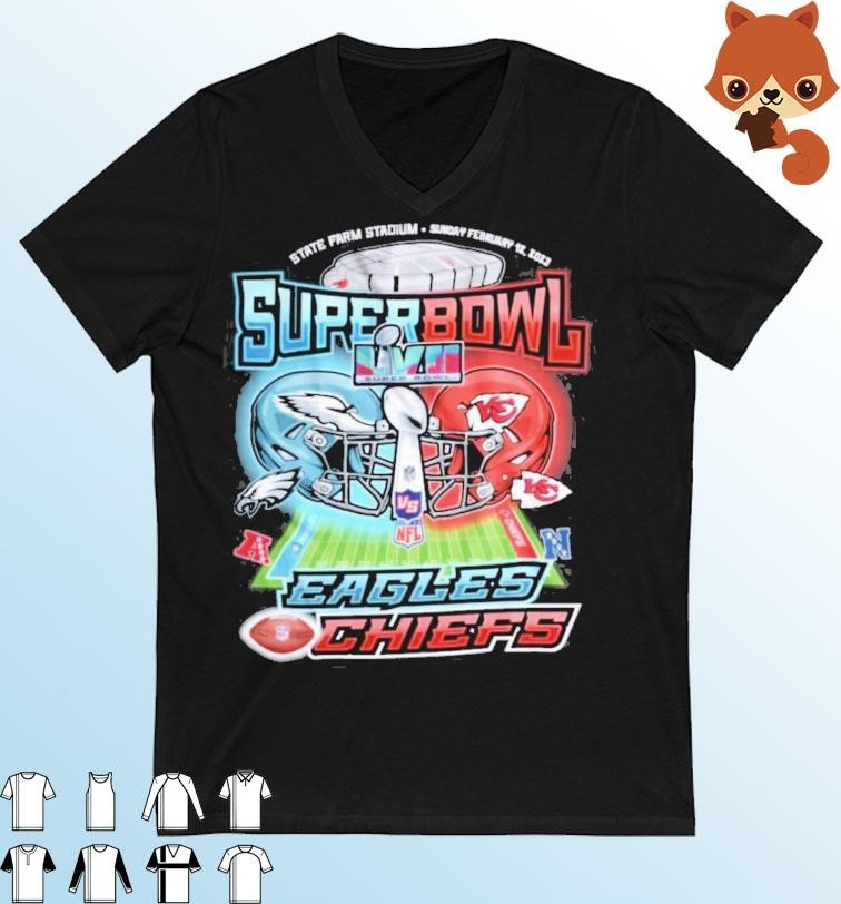 Super Bowl 2023 LVII Philadelphia Eagles VS Kansas City Chiefs State Farm Stadium shirt