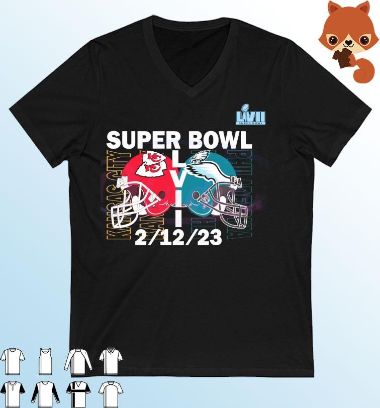 Super Bowl Lvii Game Philadelphia Eagles And Kansas City Chiefs Shirt