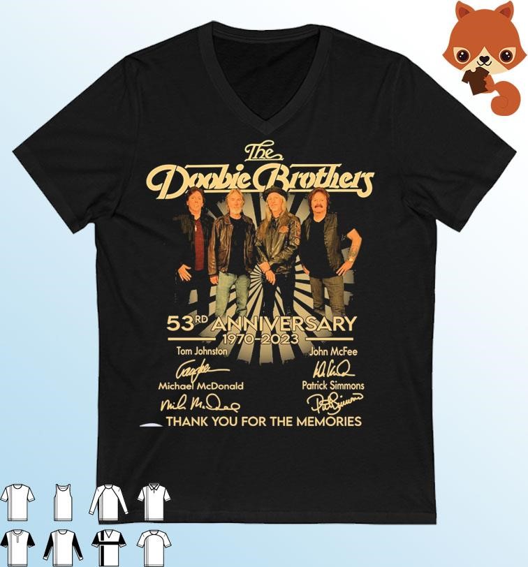 The Doobie Brothers 53rd Anniversary 1970-2023 Thank You For The Memories Shirt
