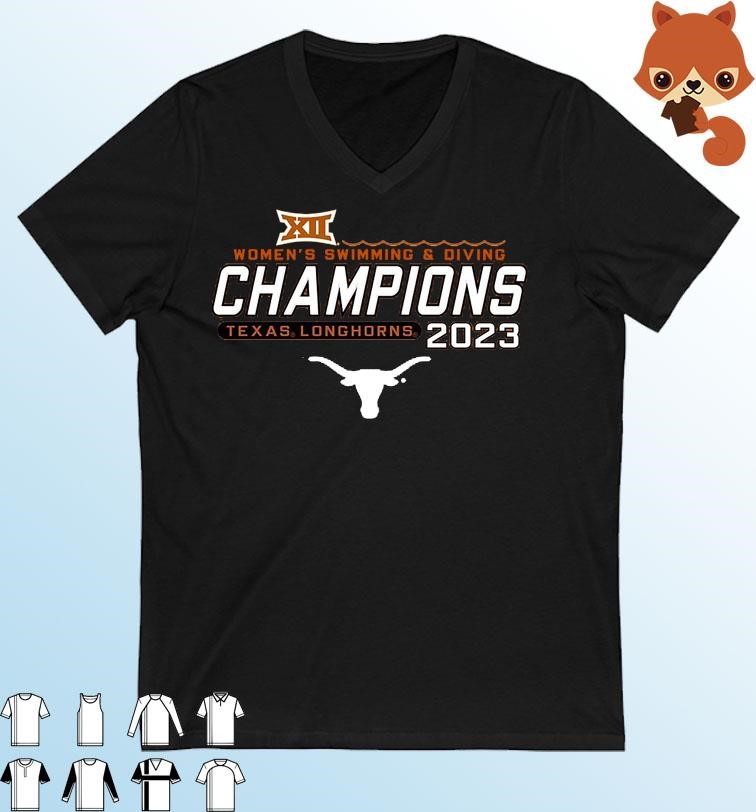 The University Of Texas Women's Swimming & Diving 2023 Big 12 Champions shirt