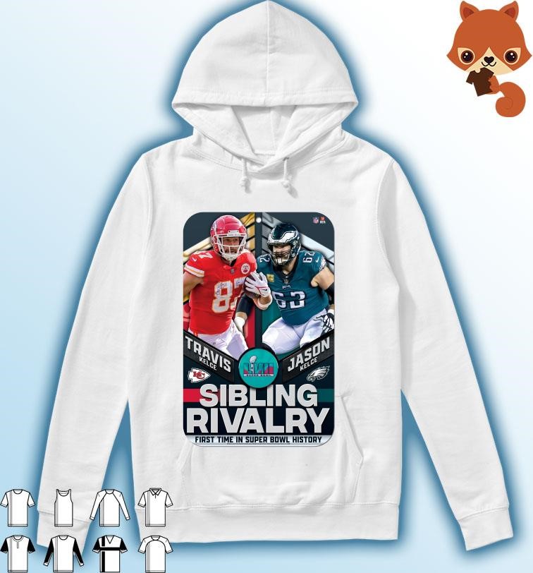 Travis Kelce vs Jason Kelce Sibling Rivalry First Time In Super Bowl History Shirt Hoodie.jpg