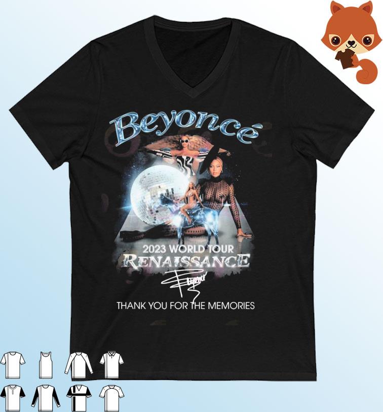 Beyonce 2023 World Tour Renaissance Thank You For The Memories T-Shirt