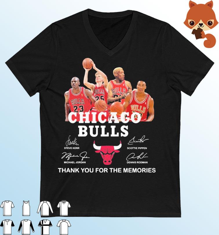 Chicago Bulls Legends Team Thank You For The Memories Signatures Shirt