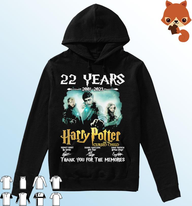 Harry Potter And The Cursed Child 22 Years 2001-2023 Thank You For The Memories Signatures Shirt Hoodie