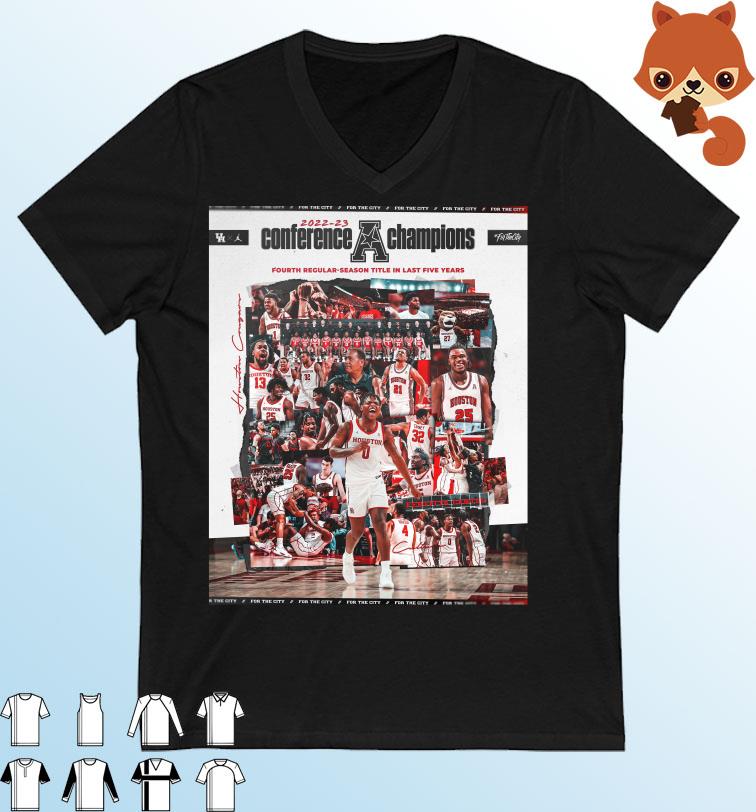 Houston Cougars Basketball 2022-2023 AAC Conference Champions Shirt