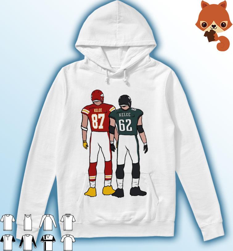 Kelce Brothers Travis and Jason Kelce Back-To Shirt Hoodie