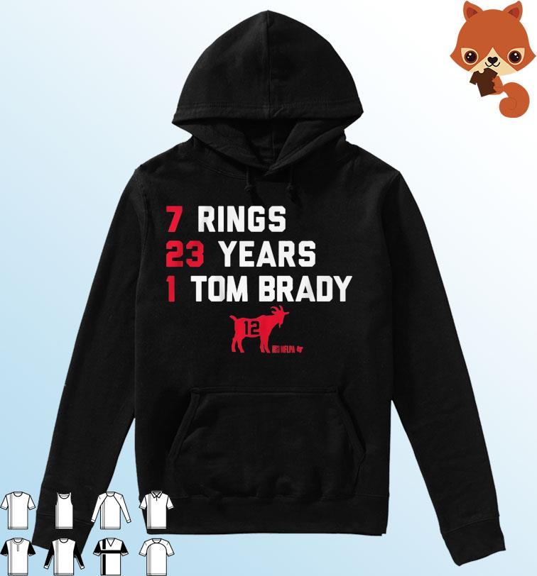 No 1 Tom Brady 7 Rings, 23 Years Shirt Hoodie