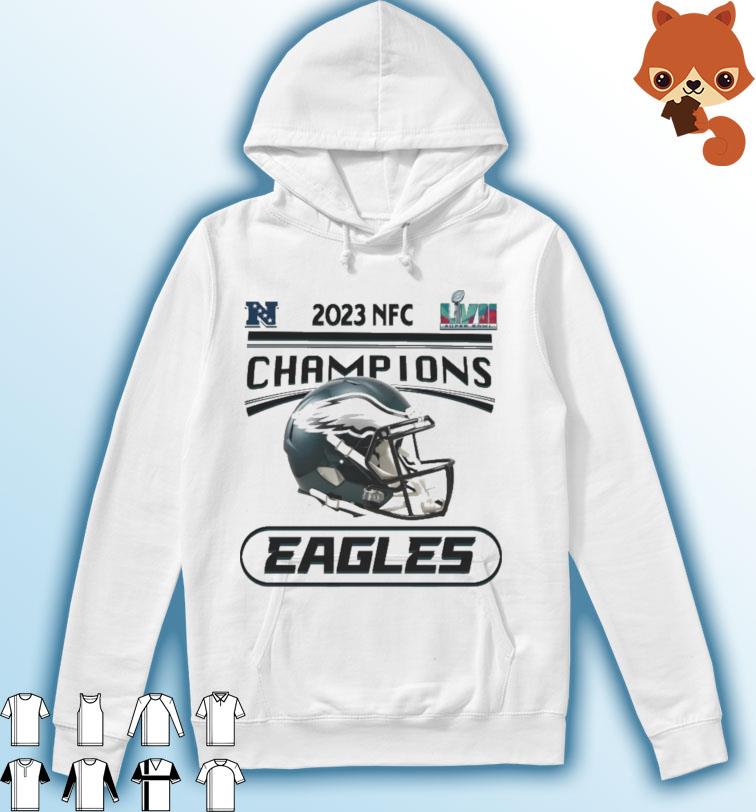 Philadelphia Eagles 2023 NFC Conference Champions Helmet Shirt Hoodie