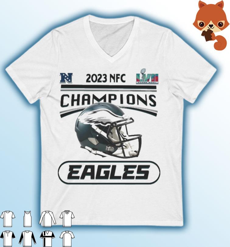 Philadelphia Eagles 2023 NFC Conference Champions Helmet Shirt