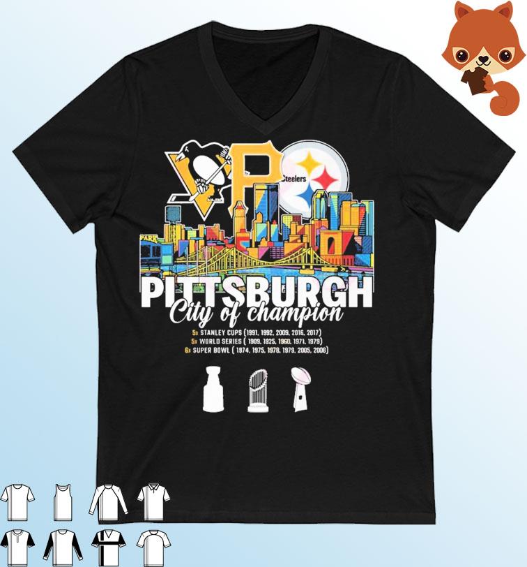 Pittsburgh Skyline Sport Teams City Of Champions Shirt