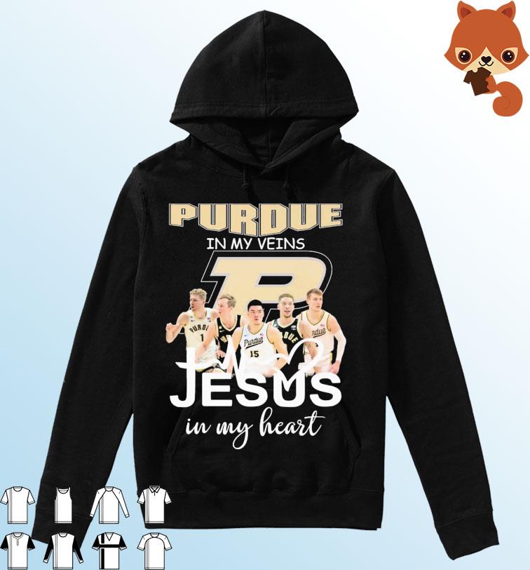 Purdue Basketball Big Ten Champions In My Veins Jesus In My Heart Shirt Hoodie