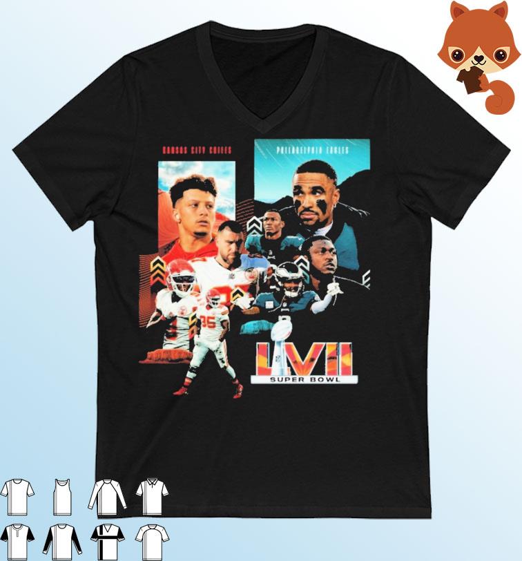 Super Bowl LVII Kansas City vs Philadelphia Eagles Poster Inspired Shirt