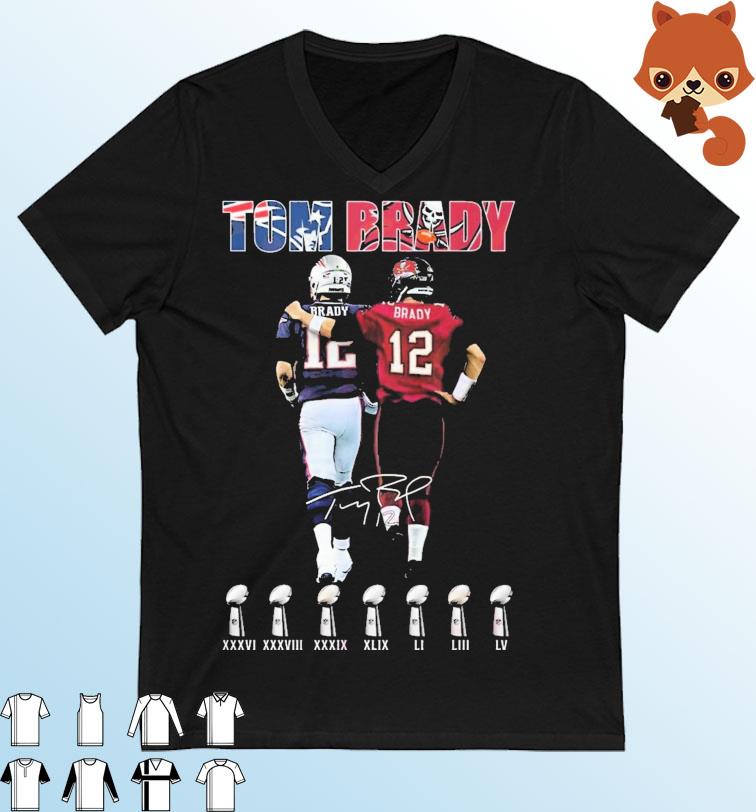 The Goat Tom Brady 7x Super Bowl champion Signature Shirt