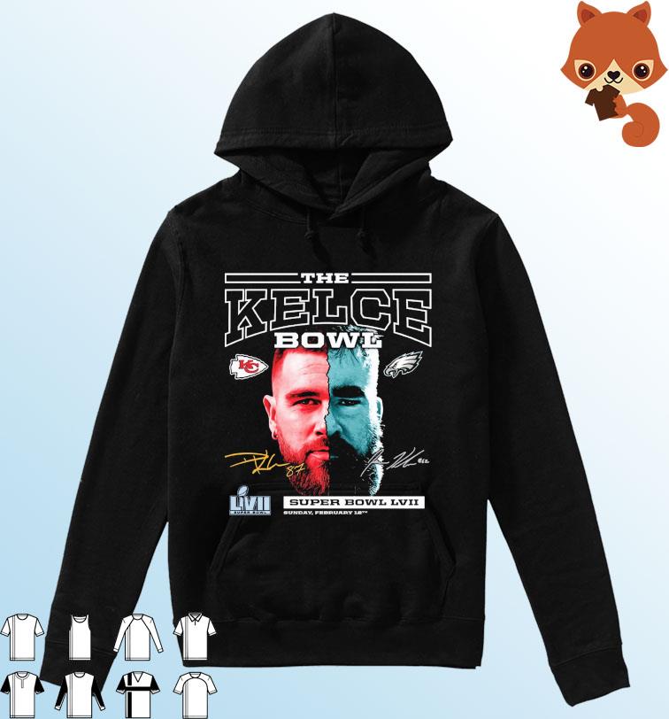 The Kelce Bowl Jason Kelce and Travis Kelce Super Bowl LVII Matchup Signatures Shirt Hoodie