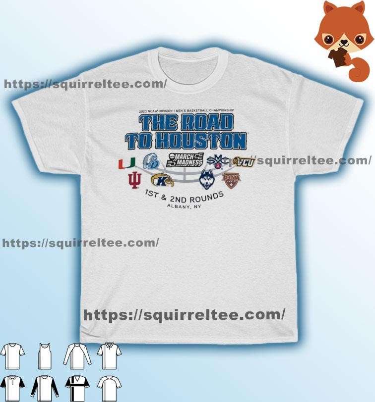 2023 NCAA Division I Men's Basketball The Road To Houston March Madness 1st & 2nd Rounds Albany Shirt