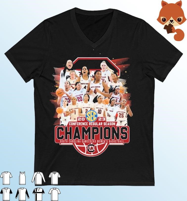 2023 SEC Conference Regular Season Champions South Carolina Gamecocks Women's Basketball Shirt