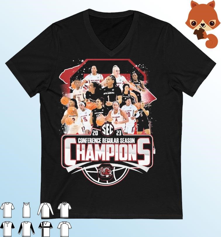 2023 SEC Conference Regular Season Champions South Carolina Women's Basketball Team Shirt