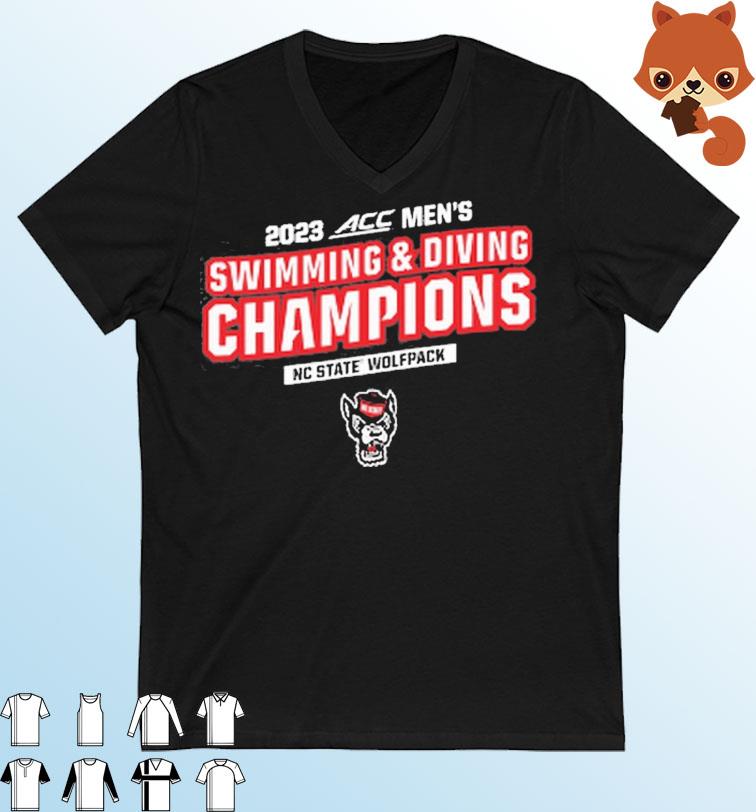 2023 ACC Men's Swimming & Diving Champions NC State Wolfpack Shirt