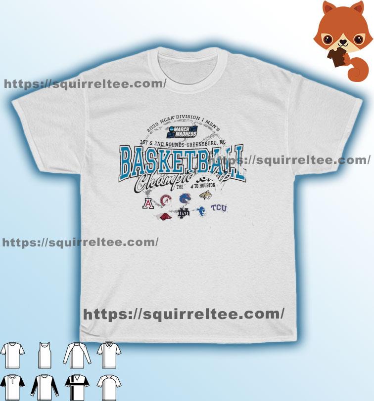 2023 NCAA Division I Men's Basketball 1st & 2nd Rounds Greensboro The Road To Houston Shirt
