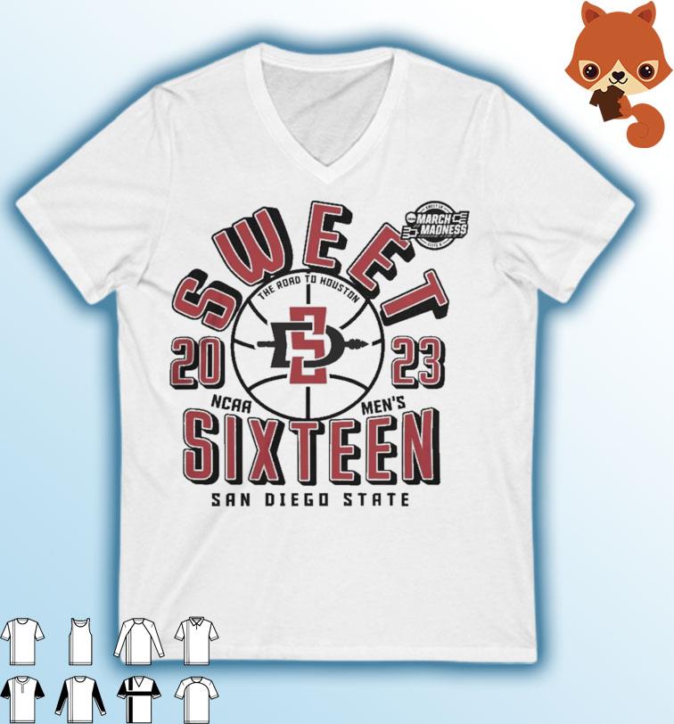 2023 Sweet 16 San Diego State Men''s Basketball The Road To Houston Shirt