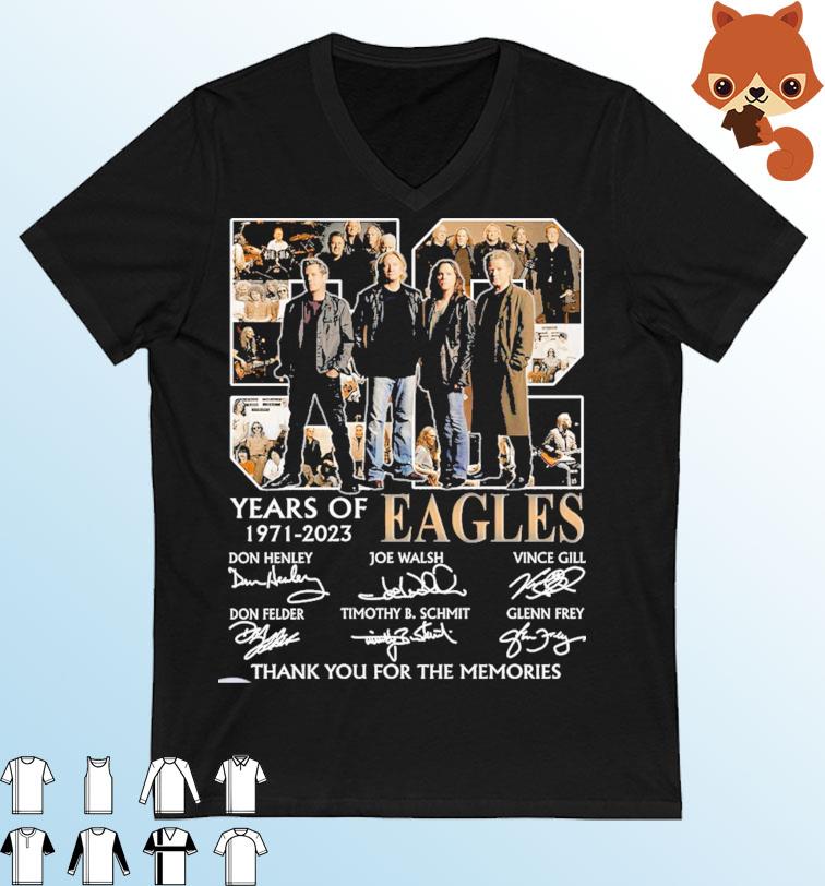 52 Years Eagles Legend Band All Members Signatures Shirt