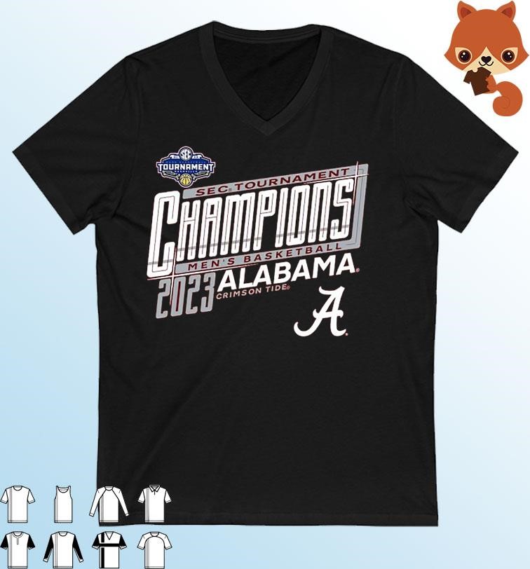 Alabama Crimson Tide 2023 SEC Men's Basketball Conference Tournament Champions Locker Room T-Shirt