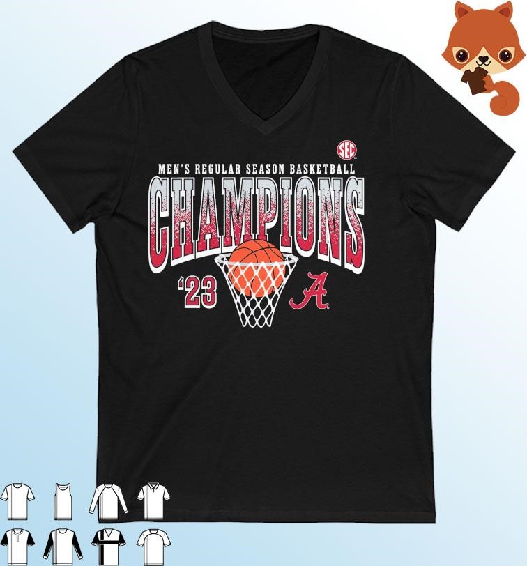 Alabama Crimson Tide 2023 SEC Men's Basketball Regular Season Champions T-Shirt