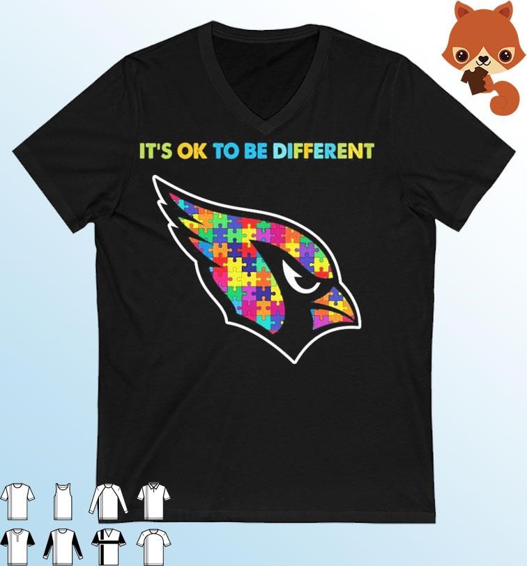 Arizona Cardinals It's Ok To Be Different Autism Awareness Shirt