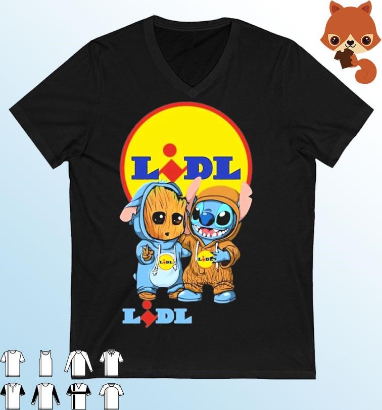 Baby Groot And Baby Stitch LIDL Shirt