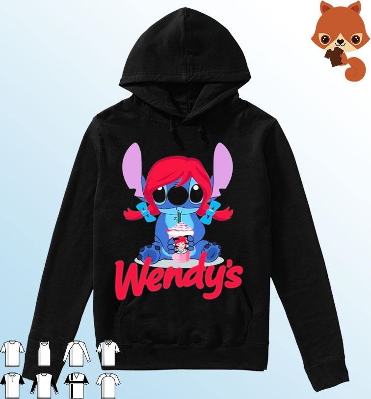 Baby Stitch Drinking Wendy's Shirt Hoodie.jpg