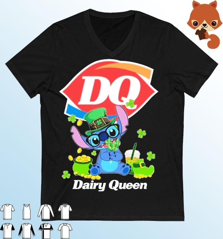Baby Stitch and Dairy Queen Logo St Patrick's Day Shirt