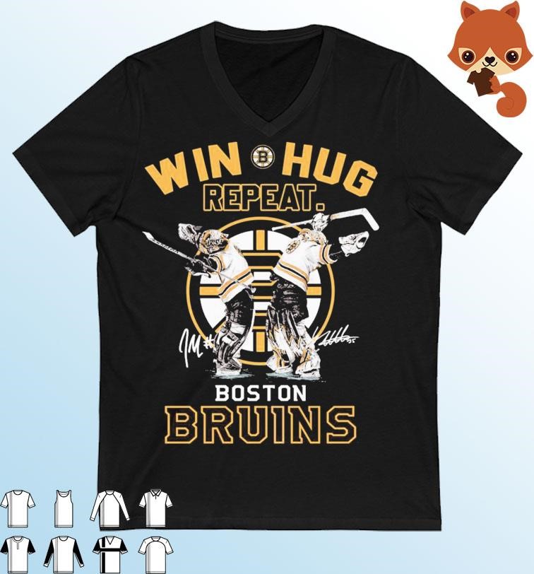 Jeremy Swayman And Linus Ullmark Win Hug Repeat Boston Bruins