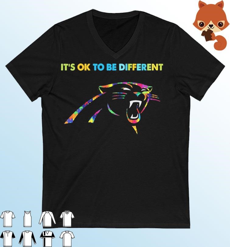 Carolina Panthers It's Ok To Be Different Autism Awareness Shirt