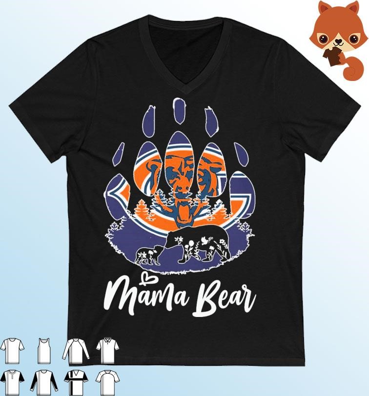 Chicago Bear Paw Mama Bear Shirt
