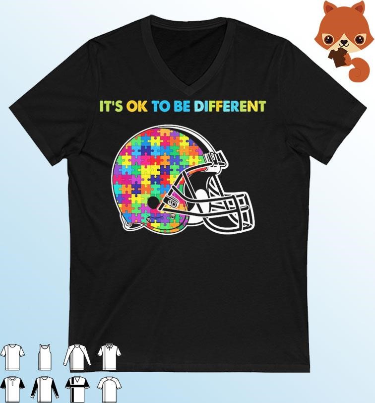 Cleveland Browns It's Ok To Be Different Autism Awareness Shirt