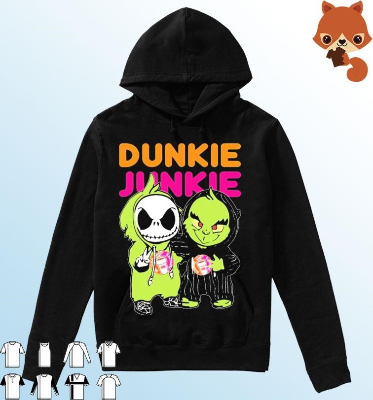 Friends Jack Skellington And Grinch Dunkin' Donuts Dunkie Shirt Hoodie.jpg